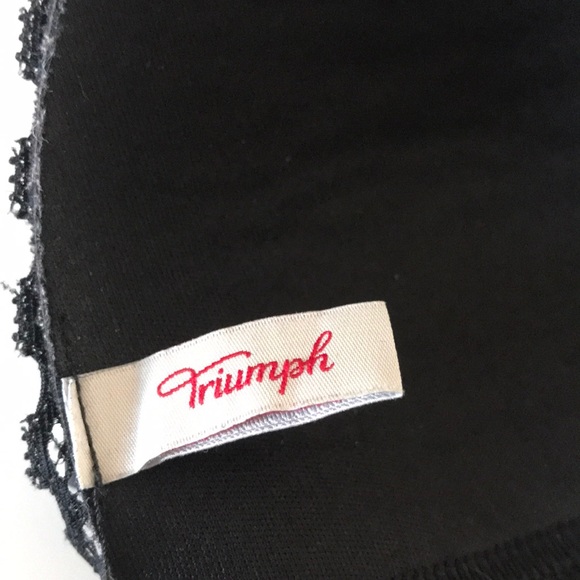 Triumph Darling Black Lace Triangle Bra, Size S - Picture 3 of 4